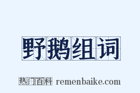 野鹅组词是什么意思的图片